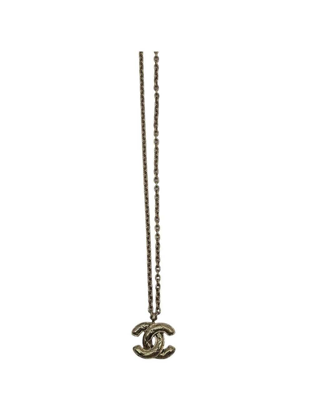 Chanel Quilted CC Pendant Necklace